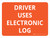 Driver Uses Electronic Log Orange Landscape - Wall Sign