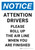 Notice: Attention Drivers Please Roll Up The Air Line Portrait - Wall Sign
