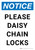 Notice: Please Daisy Chain Locks Portrait - Wall Sign