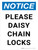 Notice: Please Daisy Chain Locks Portrait - Wall Sign
