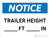 Notice: Trailer Height Landscape - Wall Sign
