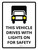 This Vehicle Drives With Lights On For Safety White Portrait - Wall Sign