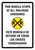 This Vehicle Stops At All Railroad Crossings Bilingual Spanish Portrait - Wall Sign