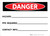 Danger: Write-on - Hazard/PPE Required/Contact Info Landscape - Dry Erase Wall Sign