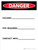Danger: Write-on - Hazard/PPE Required/Contact Info Portrait - Dry Erase Wall Sign