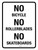 No Bicycle No Rollerblades No Skateboards Portrait - Wall Sign