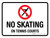 No Skating On Tennis Courts with Icon Landscape - Wall Sign