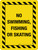 No Swimming Fishing Or Skating Hazard Portrait - Wall Sign