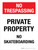 No Trespassing: Private Property No Skateboarding Portrait - Wall Sign