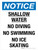 Notice: Shallow Water No Diving No Swimming No Ice Skating Portrait - Wall Sign