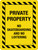 Private Property No Skateboarding No Loitering Portrait - Wall Sign