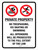 Private Property No Trespassing Ice Skating Swimming Portrait - Wall Sign