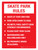 Skate Park Rules Red Portrait - Wall Sign