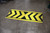 Yellow/Black Chevrons - Crosswalk Floor Sign