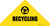 Recycling with Icon - Triangle Corner Floor Sign