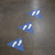 Footprints Wayfinding Floor Sign Arrow Heads