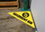 Absorbent Bin with Icon - Triangle Corner Floor Sign