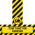 Tow Tractor Parking - Floor Sign T's