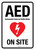 AED On Site Portrait - Wall Sign