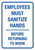 Employees Must Sanitize Hands Before Returning to Work Portrait - Wall Sign