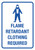 Flame Retardant Clothing Required Portrait - Wall Sign