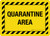 Quarantine Area with Hazard Lines Landscape - Wall Sign