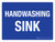 Handwashing Sink Blue Landscape - Wall Sign