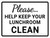 Please Help Keep Your Lunchroom Clean Landscape - Wall Sign