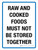 Raw And Cooked Foods Must Not Be Stored Together Portrait - Wall Sign