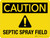 Caution: Septic Spray Field with Icon Landscape - Wall Sign
