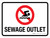 Sewage Outlet with Icon Landscape - Wall Sign
