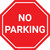 Stop Sign No Parking - Floor Sign