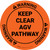 Warning: Keep Clear AGV Pathway Circular - Floor Sign