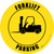 Forklift Parking with Icon Yellow Circular - Floor Sign
