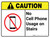 Caution: No Cell Phone Usage on Stairs with Icon - Wall Sign