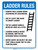 Ladder Rules with Icon - Wall Sign