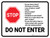 Covid Questions: STOP - Do Not Enter - Wall Sign