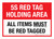 5S Red Tag Holding Area - All Items Must Be Red Tagged Landscape - Wall Sign