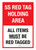 5S Red Tag Holding Area - All Items Must Be Red Tagged Portrait - Wall Sign