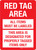 Red Tag Area - All Items Must Be Labeled - This Area Designated For Properly Tagged Items Only - Portrait Wall Sign
