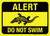 Alligator Alert - Do Not Swim with Icon Landscape - Wall Sign