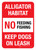 Alligator Habitat - No Feeding Fishing - Keep Dogs on Leash Portrait - Wall Sign