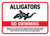 Florida Alligator Warning - Alligators - No Swimming in Florida's Waterways Landscape - Wall Sign