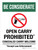 Be Considerate - Open Carry Prohibited Concealed Carry Welcome Landscape - Wall Sign