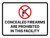 Concealed Firearms Are Prohibited In This Facility with Icon Landscape - Wall Sign