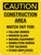 Caution: Construction Area - Watch Out For Falling Debris Broken Glass Moving Equipment Portrait - Wall Sign
