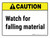 Caution: ANSI Watch For Falling Material Landscape - Wall Sign