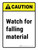 Caution: ANSI Watch For Falling Material Portrait - Wall Sign