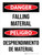 Danger: Falling Material - Bilingual Spanish - Wall Sign