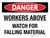 Danger: Workers Above Watch For Falling Material Landscape - Wall Sign
